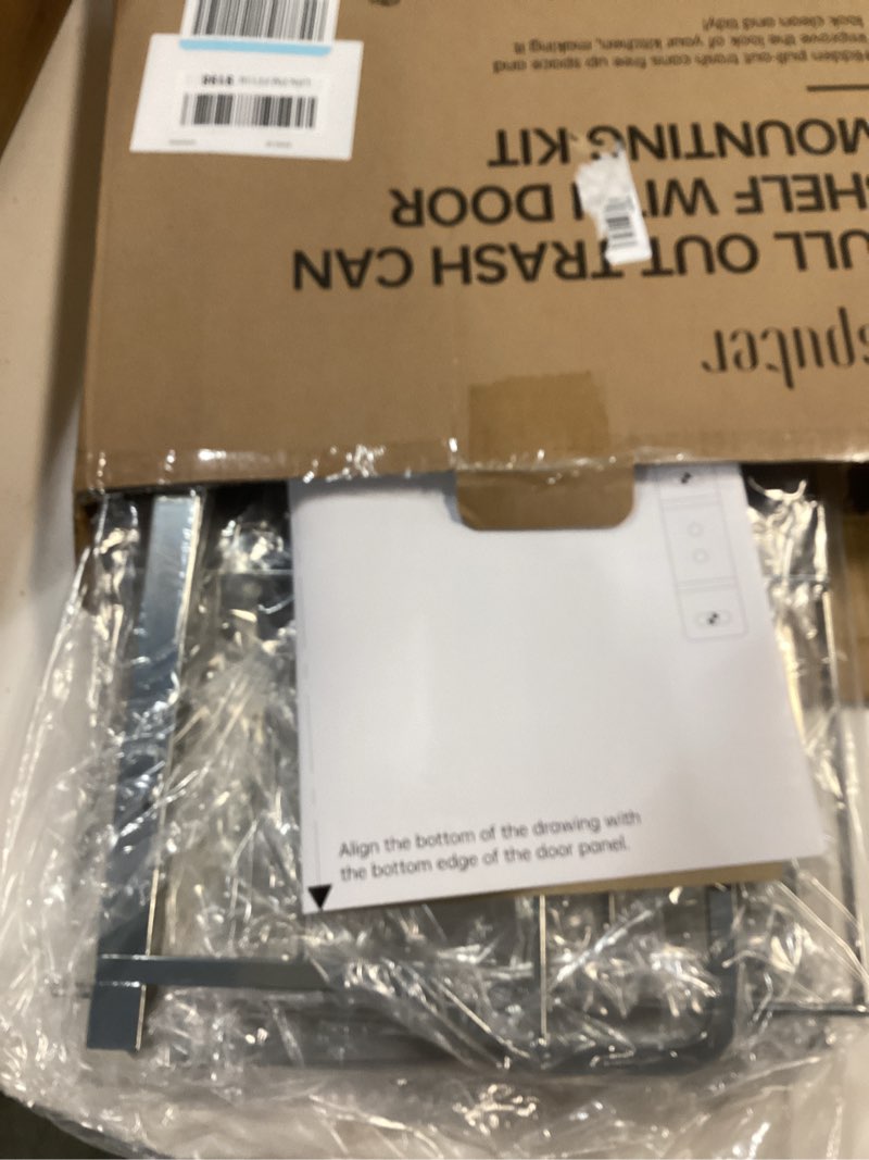 Condition photo showing New/Like New for Insputer Dual Pull Out Trash Can Under Cabinet with Soft-Close Slides, Heavy Duty Under Sink Trash Can Kit for Kitchen Sink, Laundry, Garbage Can Not Included, Requires 17" W X 24" D Cabinets Double Silver