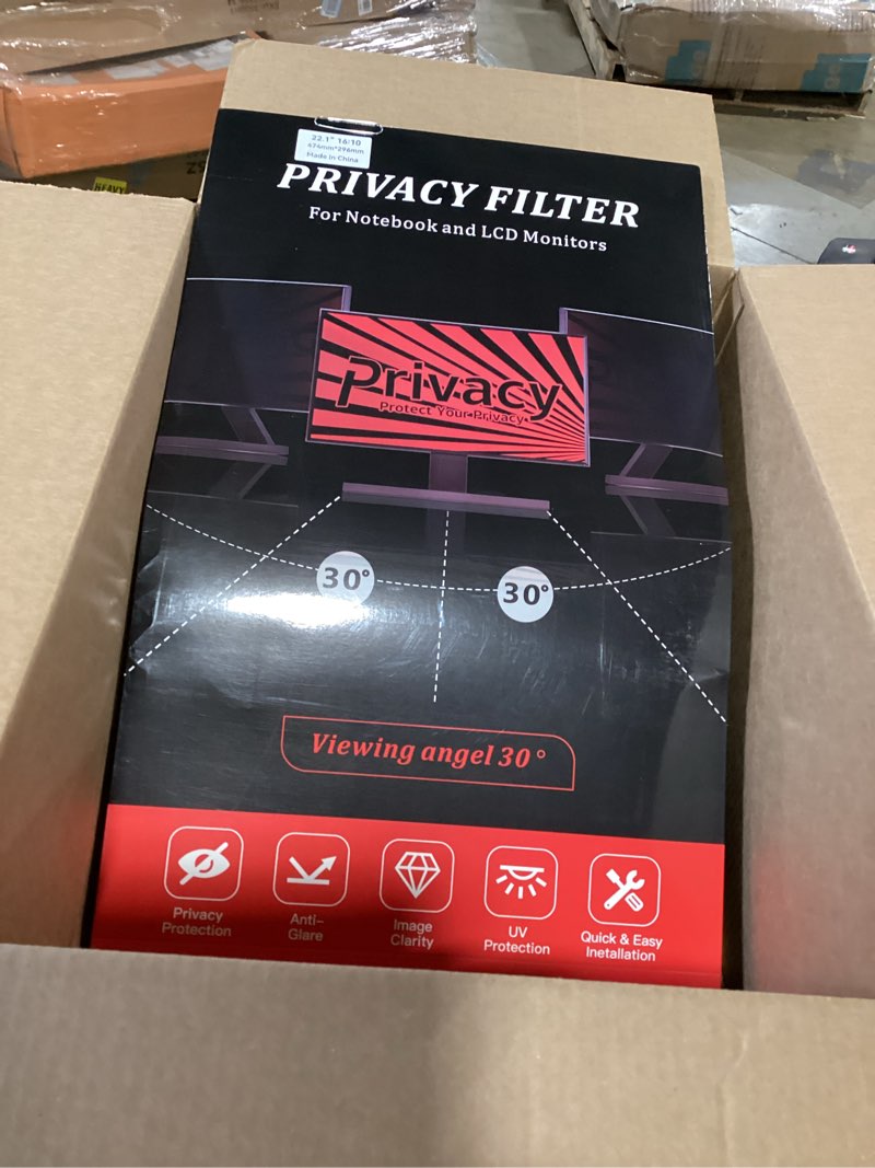 Condition photo showing Good Condition for 24 inch 16:9 computer privacy screen filter for monitor - privacy shield and anti-glare protector 24 inch (diagonal) - 16:9 aspect ratio