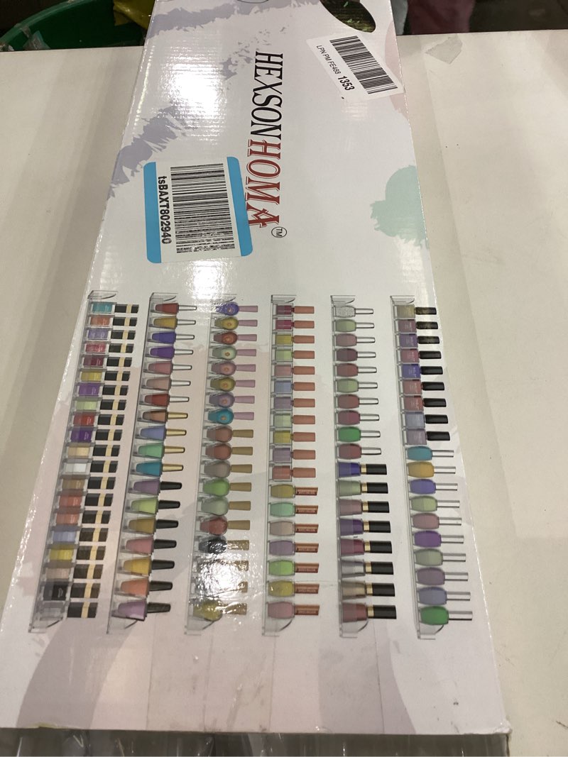 Hexsonhoma 24 Inch Clear Nail Polish Wall Rack with Removable End Caps Set of 6, Acrylic Nail Polish