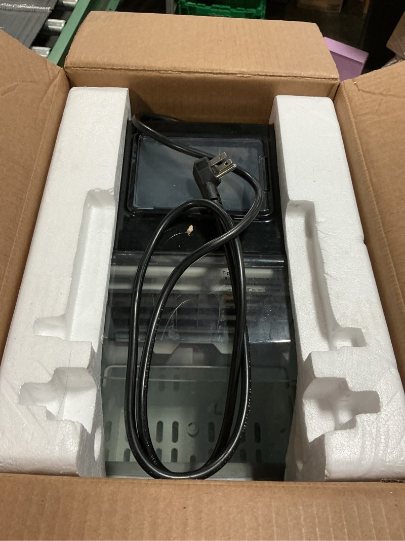 Condition photo showing Good Condition for euhomy ice cube maker machine countertop, 2 ways to add water, 45lbs/day 24 pcs ready in 13 mins, self-cleaning portable compact, with ice scoop & basket, perfect for home/kitchen/office/bar