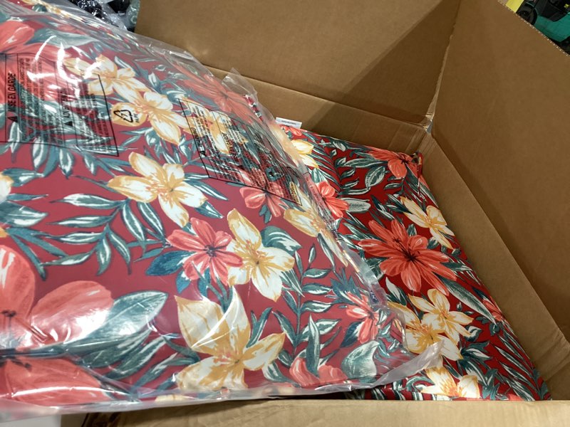 Condition photo showing Good Condition for arden outdoor deep seat cushion set, 24 in x 24 in, weather-proof, rain-proof, fade resistant patio cushion for chair, sofa, and couch ruby clarissa polyfill ruby clarissa 1 pack