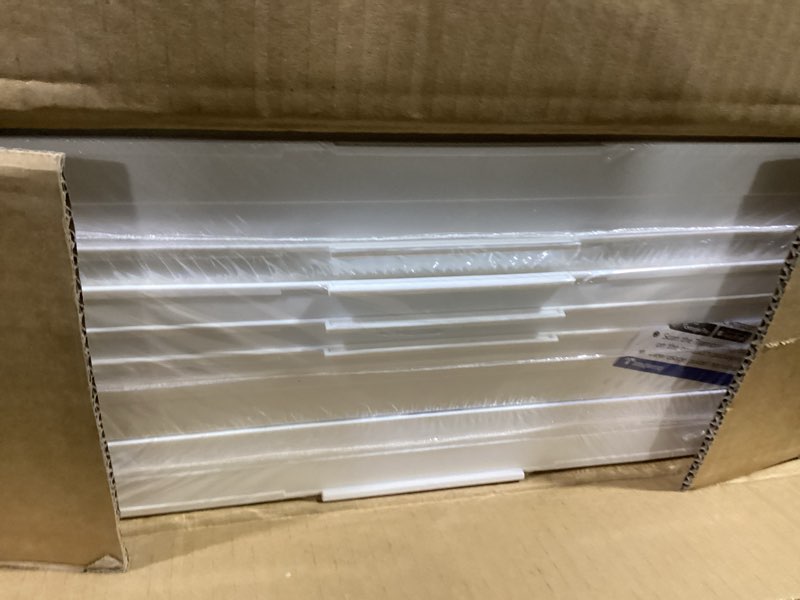 Condition photo showing New/Like New for olarhike 144qt lockable storage bins with lids - folding storage cabinet with doors & wheels, collapsible plastic box for dorm, closets, office, school, stackable organizer & containers, gifts, 3 pack 48qt-white 3pack