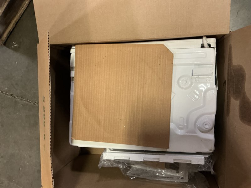 Condition photo showing As Is for lg 8,000 window air conditioner, 115v, 350 sq.ft. (14' x 25' room size), quiet operation, electronic control with remote, 3 cooling & fan speeds, auto restart, 8000 btu, white 1 count (pack of 1) cool only 115v white