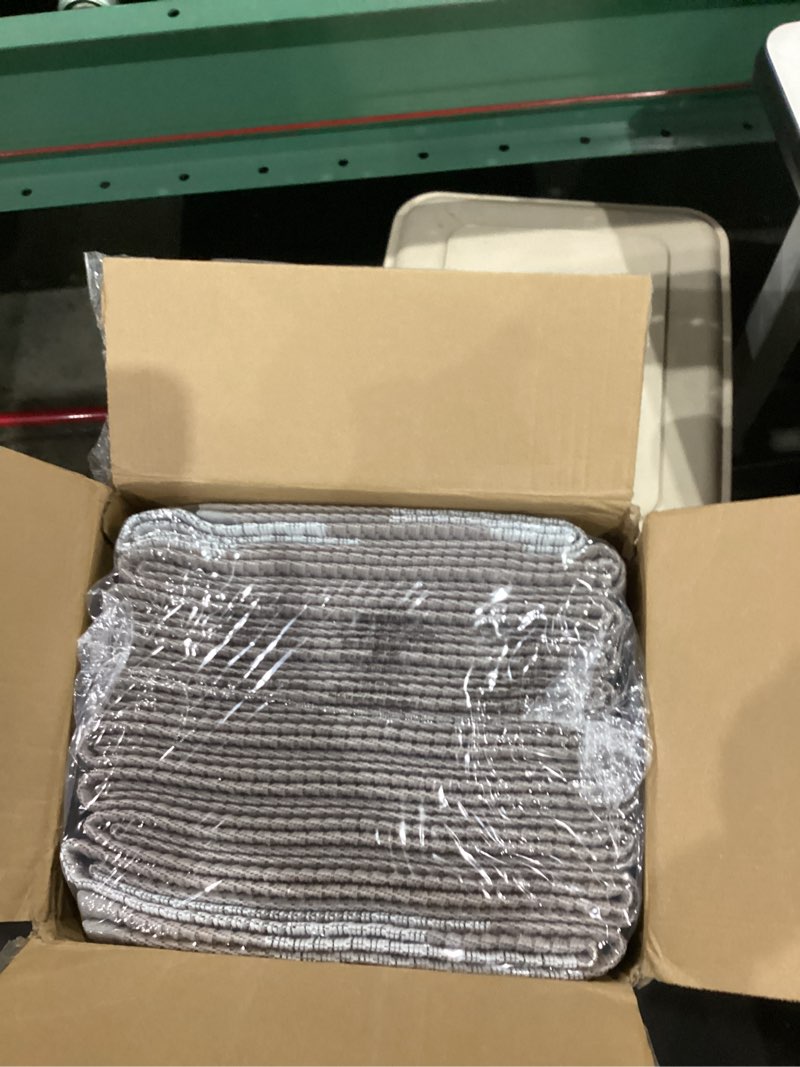 Condition photo showing Good Condition for similarly  luul home bordered outdoor rug 10x14 washable outside carpet for indoor patio porch waterproof easy cleaning non shedding area rugs dark gray 10 x 14 14' x 10' (rectangular) bordered - dark gray