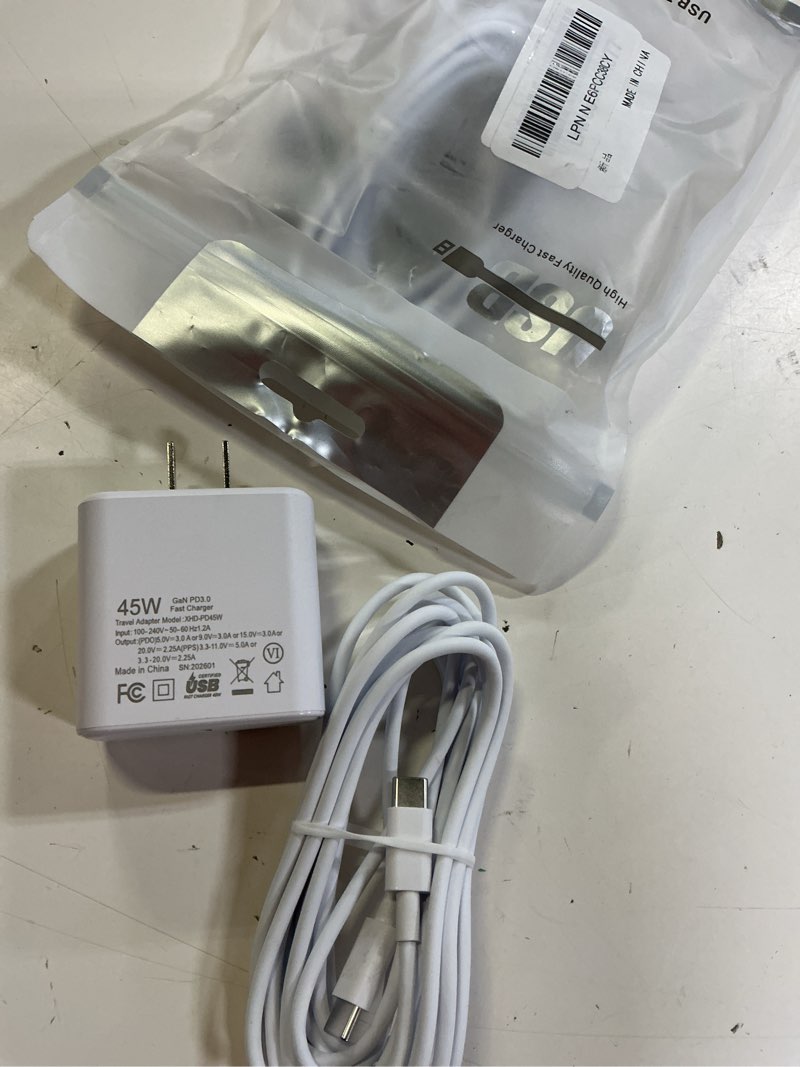 Condition photo showing Good Condition for fast usb c charger for samsung,45w samsung charger fast charging block,2pack usb c android phone chargers 10ft long typec charging cord for samsunggalaxy s26 ultra/s25+/s24 fe/s24+/s23/s22 fe/s21/s20+ white 10ft