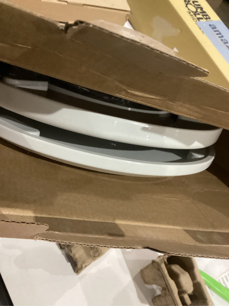 Condition photo showing New/Like New for brondell swash bidet toilet seat, non-electric, dual temperature, fits round toilets, white – dual nozzle system – with easy installation s102 - warm water round