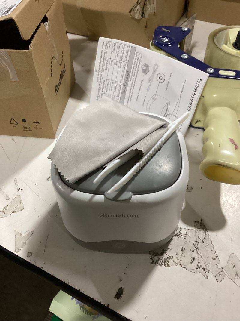 Condition photo showing Good Condition for ultrasonic retainer cleaner machine 45khz, 230ml dentures cleaner machine with tablets for mouth guards, aligners, braces & jewelry