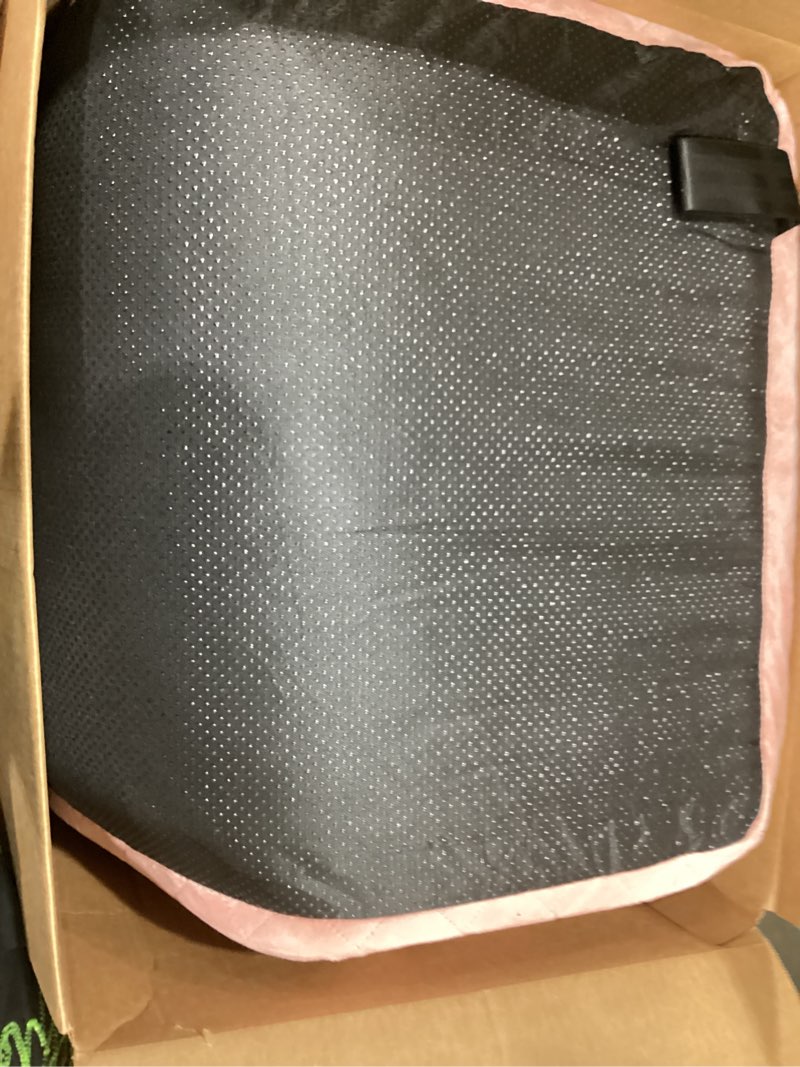 Condition photo showing As Is for heggcooe dog car seat for medium/large dogs, pet booster seat for under 55 lbs or 2 small dogs, detachable & washable dog car bed for backseat with 2 safety leashes (pink)