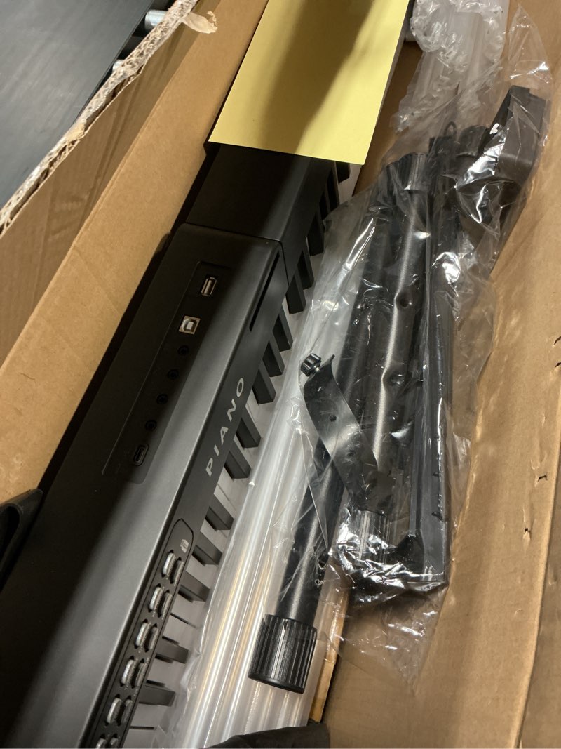 Condition photo showing Good Condition for Digital Piano 88 Key Full Size Semi Weighted Electronic Keyboard Piano Set with Stand,Built-In Speakers,Electric Piano Keyboard with Sustain Pedal,Bluetooth,MIDI/USB/MP3 for Beginners Adults-A1 Black