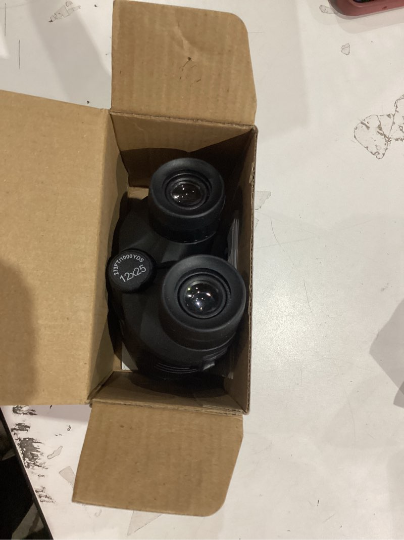 Condition photo showing Good Condition for Occer 12x25 Compact Binoculars for Adults and Kids, Large Eyepiece Waterproof Binocular with Low Light Vision,High Powered Easy Focus Binoculars for Bird Watching,Outdoor Hunting,Travel,Sightseeing