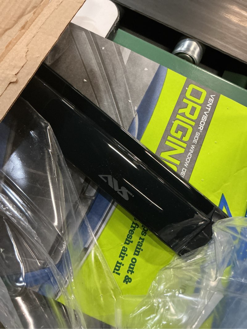 Condition photo showing As Is for auto ventshade [avs] outside mount rain guards for 2011 - 2021 jeep grand cherokee (excludes grand cherokee l) | window vent visors, 4 pcs. - smoke | 94252 outside mount - smoke