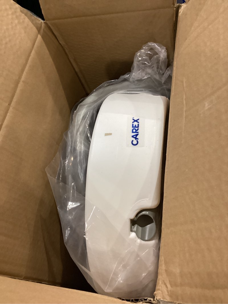 Condition photo showing Good Condition for carex 3.5 inch raised toilet seat with arms, elongated toilet seat riser, up to 250 lbs capacity, elevating & raising seat for elderly & handicap, universal, slip-resistant with padded handles, white