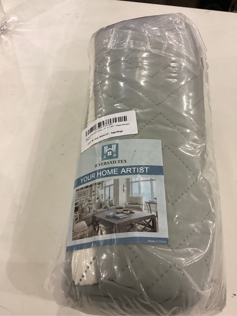 H.VERSAILTEX Reversible Sofa Slipcover Furniture Protector Water Resistant 2" Elastic Straps Sofa Co