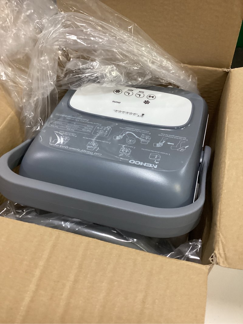 Condition photo showing Good Condition for cold therapy system, pain relief for post-surgery recovery, programmable ice therapy machine, continuous cryotherapy, universal pad for knee, ankle, cervical, back and leg, including 4 straps
