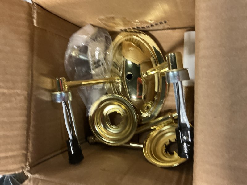 Condition photo showing As Is for Livex Lighting 5122-02 Williamsburgh 2-Light Wall Sconce, Polished Brass