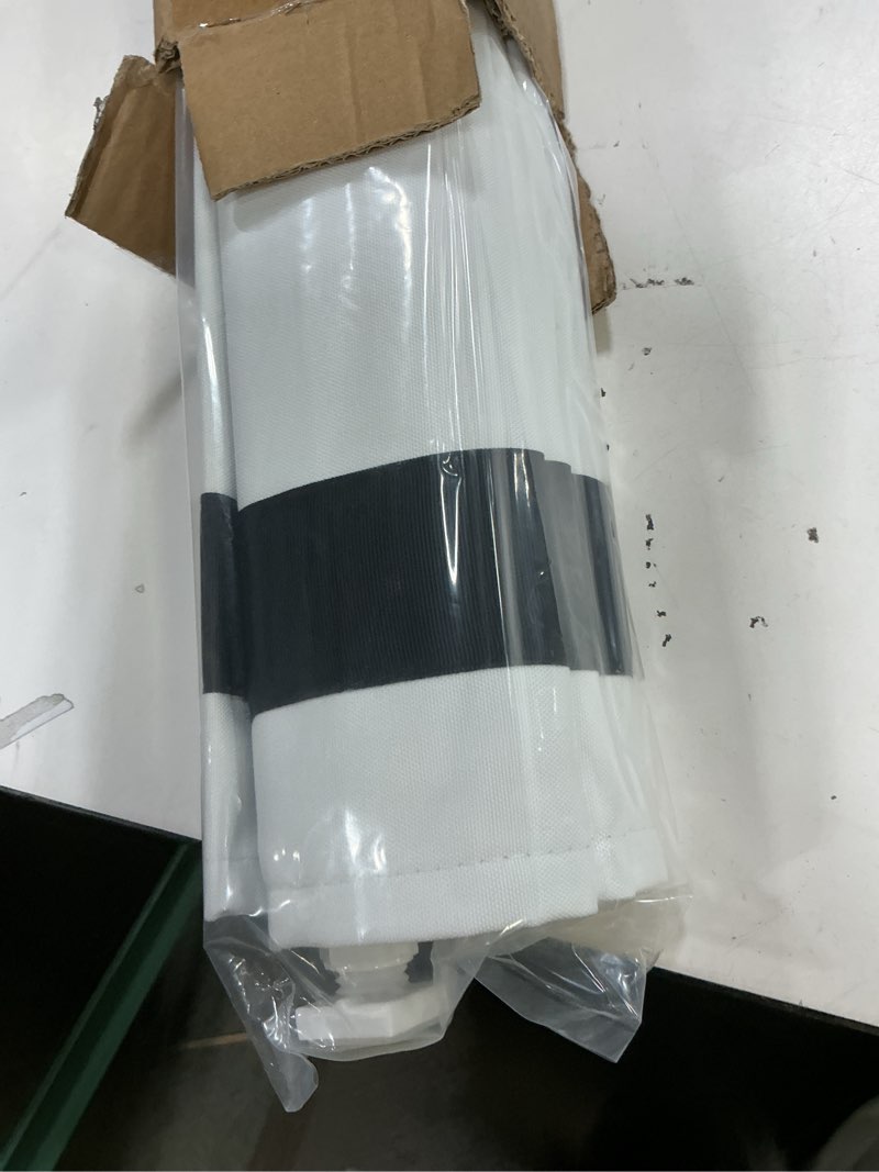 Condition photo showing Good Condition for lazblinds no tools no drill cordless roman shades for windows, blackout thermal insulated uv blocking window blinds, room darkening fabric blinds for indoor windows, 30'' w x 64'' h, white-black white-black (blackout) 30" w x 64" h