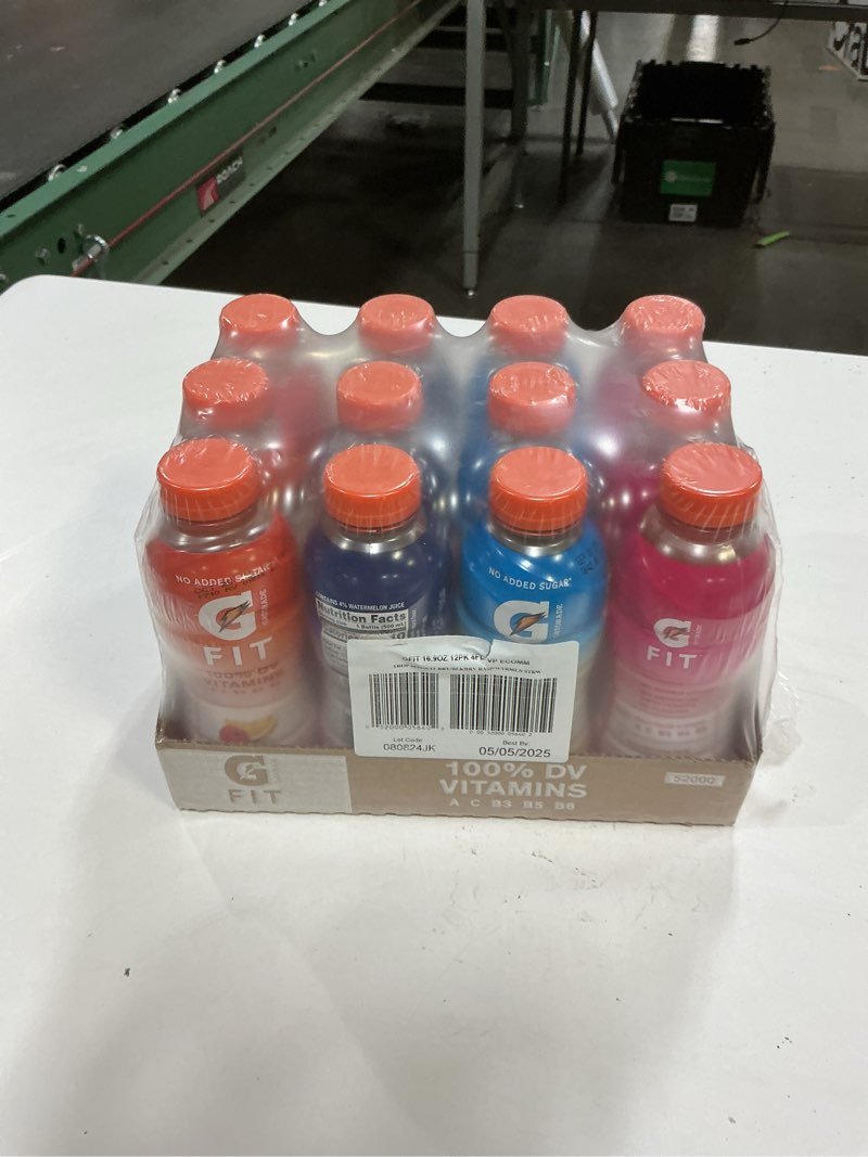 Condition photo showing New/Like New for ((OCT/24/2025))Gatorade Fit Electrolyte Beverage  Healthy Real Hydration  New 2.0 4 Flavor Variety Pack  16.9.oz Bottles (12 Pack)