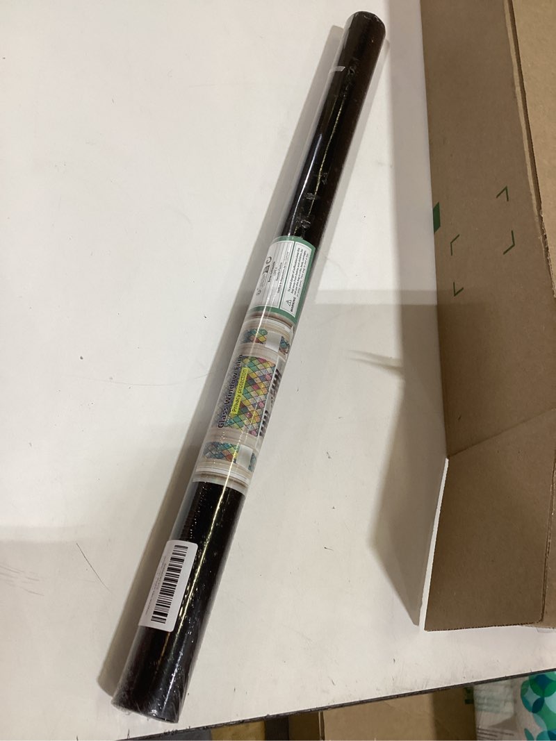 Condition photo showing New/Like New for blackout window privacy film sun blocking uv protection static cling room darkening heat control no glue removable window coverings for home black 23.6 x 78.7 inch