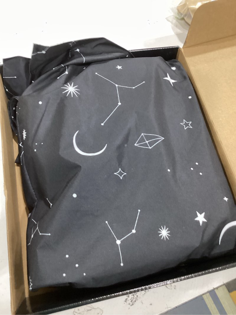 Condition photo showing Good Condition for portable blackout curtains (60" x 80") - travel blackout curtains for baby nursery w/stars - portable blackout shades w/uv & thermal protection - 20 stick on suctions & velcro blackout window cover black star 59.8"w x 78.7"l (pack of 1)