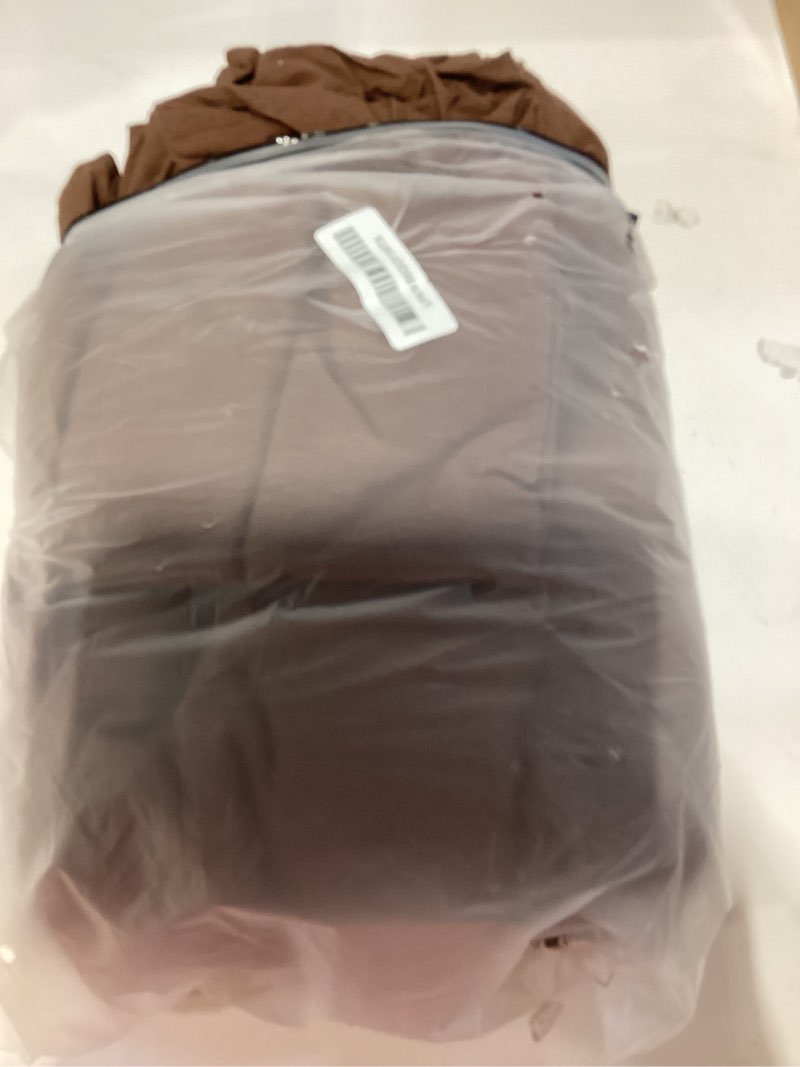 Condition photo showing Good Condition for bestouch duvet cover set 100% washed cotton linen feel super soft comfortable chic lightweight 3 pcs home bedding set solid cocoa brown oversized queen cocoa brown (no comforter) oversized queen (98" x 98")