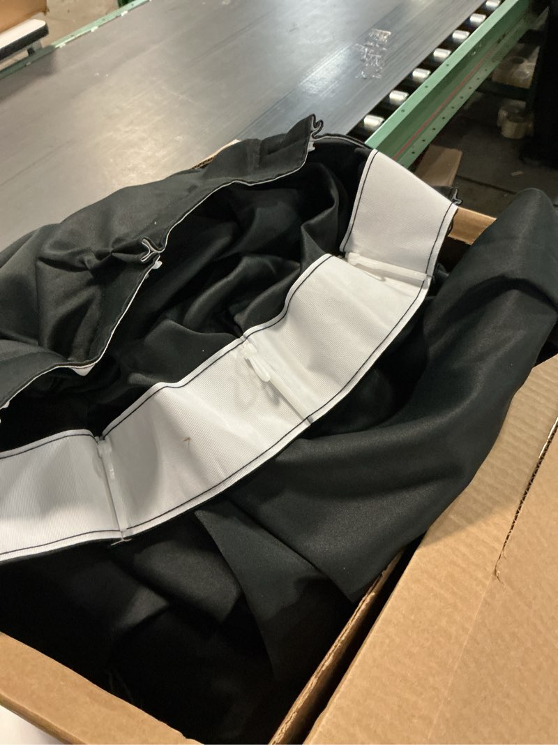 Condition photo showing Good Condition for Similar Fcosie Home Theater Curtains Flat Hooks, Extra Wide Velvet Drapes, Blackout Room Darkening Thermal Insulated Drapery for Home Moive Theater Room, 1 PC, 100W x96 L, Black, (Pack of 1) Black (#111) + No Liner