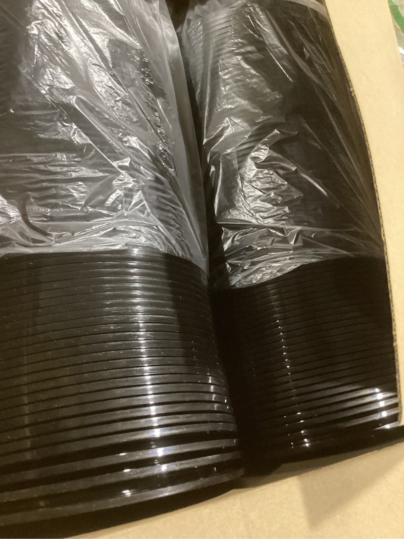 Condition photo showing Good Condition for 150 Pack 32oz Black Disposable Plastic Bowls Plastic Salad Bowls Large Stackable Serving Soup Dinnerware for Birthdays, Weddings, Parties, Festivals 150 Black