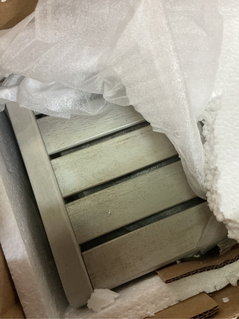 Condition photo showing As Is for lodi tea cart - gray - safavieh