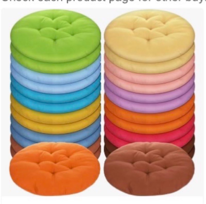 Tinideya 24 Pcs Round Floor Cushions Floor Pillows Meditation Seat Pillows Flexible Seating for Adul