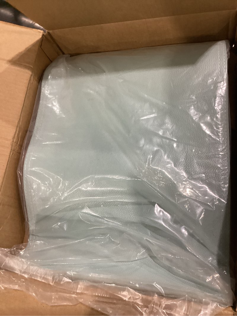 Condition photo showing Good Condition for faux leather placemats, pu table mats, set of 4, waterproof, stain resistant, heat resistant, non-slip easy to clean for kitchen dining table,conference table (17.8 x 11.8 inch, teal blue) set of 4 c teal blue