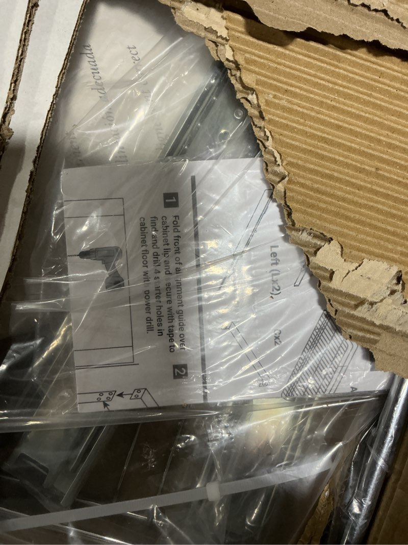 Condition photo showing Good Condition for HOLDN’ STORAGE Two Tier Pull Out Cabinet Organizer, Individual Sliding Drawers - Heavy Duty Metal with Lifetime Limited Warranty - Anti Rust Chrome Finish - 24" W x 21”D x 16.5" H 24 Inch Two Tier