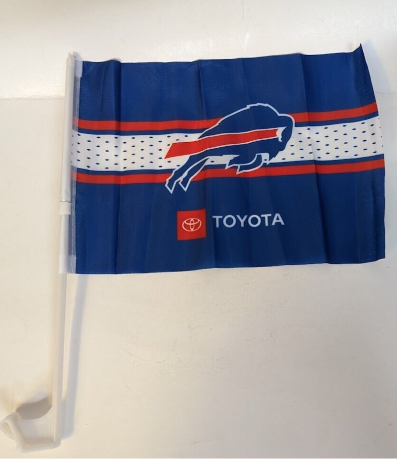 BUFFALO BILLS LOGO CAR FLAG SGA VS MIAMI 12/17/22 Toyota NEW SEALED Rare Mafia