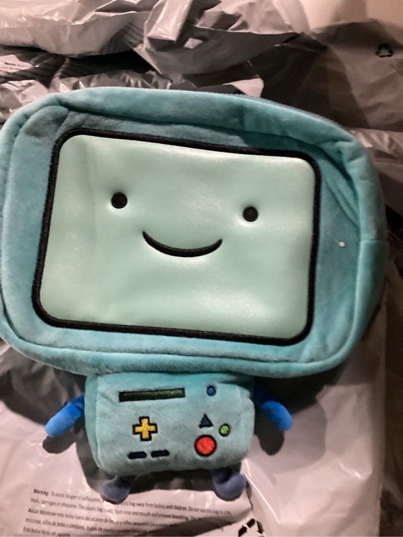 Condition photo showing New/Like New for Bioworld Adventure Time BMO Character 9.5" Plush Crossbody Bag