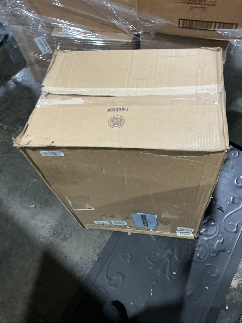 Condition photo showing New/Like New for brabantia bo touch top kitchen trash can with single compartment | white | 16 gal inner bucket | soft-close garbage can, light touch opening, stay-open lid | fits against wall | + trash bags white 1 inner bucket (16 gal)