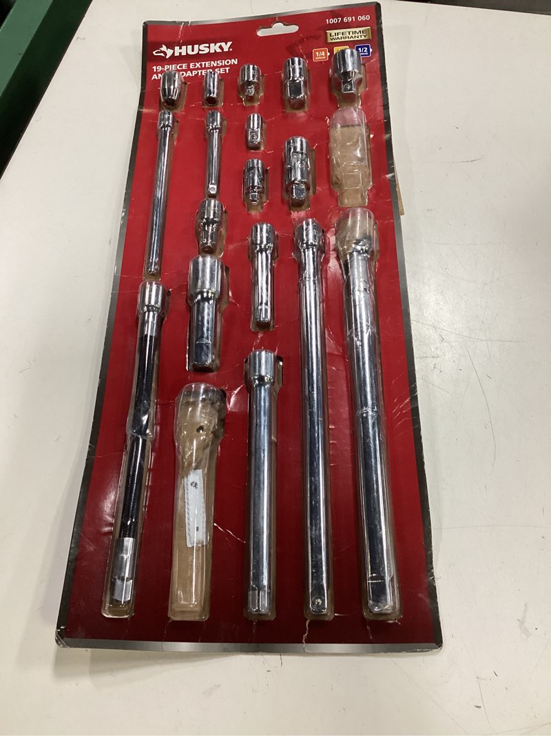 Condition photo showing As Is for 1/4 in., 3/8 in., 1/2 in. drive accessory set (19-piece)