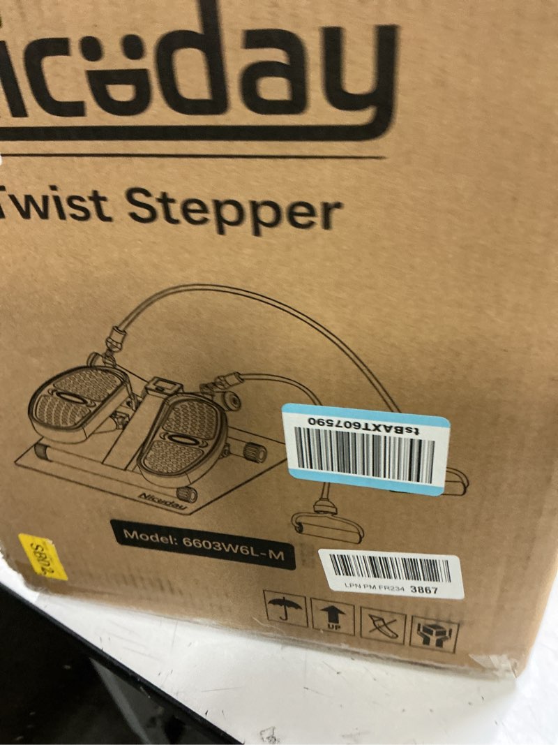 Condition photo showing New/Like New for Niceday Steppers for Exercise, Stair Stepper with Resistance Bands, Mini Stepper with 300LBS Loading Capacity, Hydraulic Fitness Stepper with LCD Monitor 6603W6L-Gray+Mat