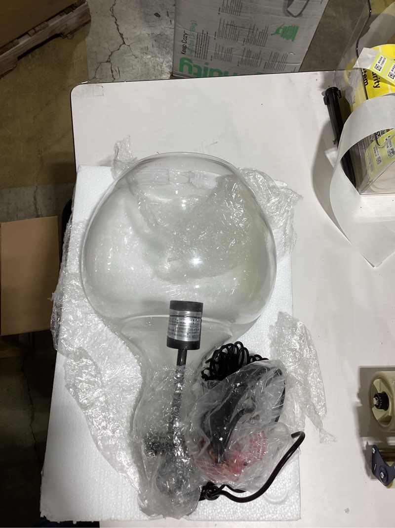 Henn&Hart 11" Wide Pendant with Glass Shade in Blackened Bronze/Clear, Pendant, Flush Mount Ceiling 