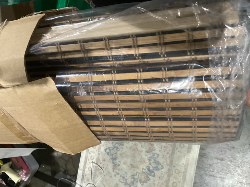 Condition photo showing As Is for LazBlinds Cordless Bamboo Roman Shades for Windows, Light Filtering Natural Bamboo Blinds, Easy Lift Cordless Design for Living Room & Bedroom, Fits Interior Windows 47" W x 64" H, Tatami Tatami 47"W x 64"H