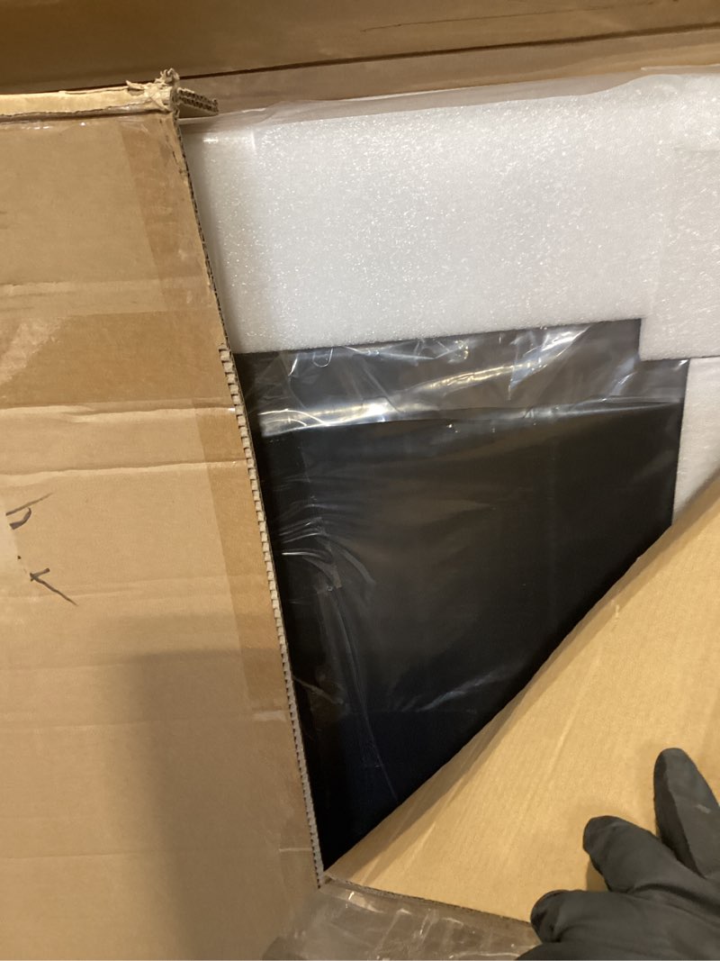 Condition photo showing New/Like New for chende long narrow mirror for decor, 48" l x 24" w large ornate wall mirror with bronze wood leaf frame, rustic, elegant wooden wall decoration for bathroom, entrance, fireplace bronze 48"l x 24"w