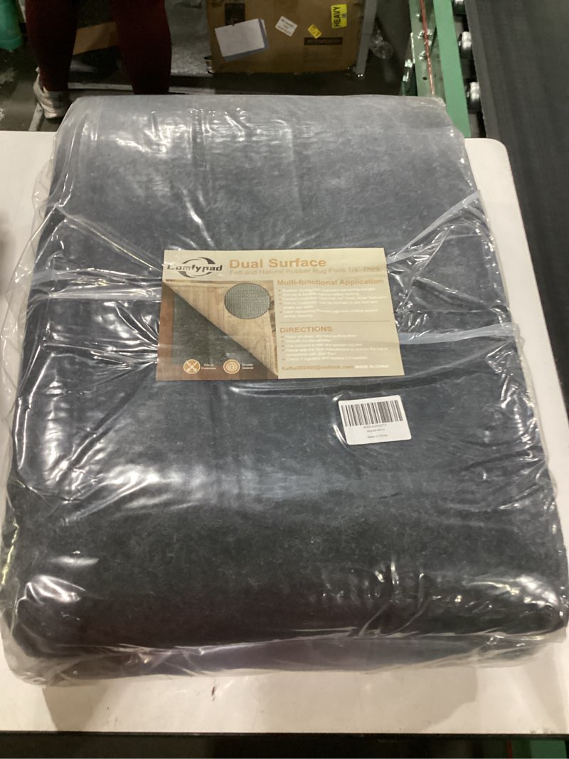 Condition photo showing New/Like New for felt rug pad, 2 x 8 ft rubber non-slip rug pad gripper, keep rugs secure and in place, extra strong under carpet mat cushion - for all floors 2 x 8 ft (rectangular)