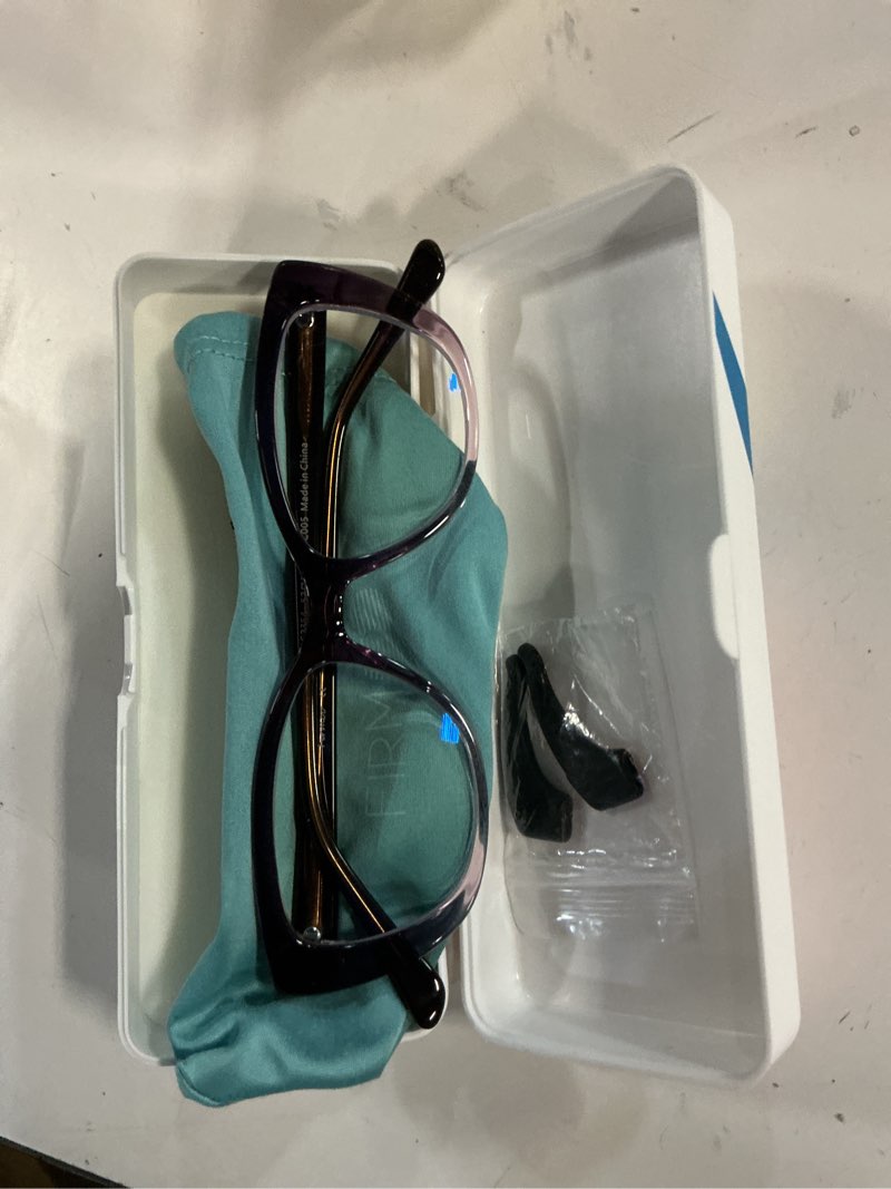 Condition photo showing Good Condition for Firmoo Blue Light Blocking Computer Reading Glasses Vintage Cateye Acetate Frame for Women 0.5x-3.0x Black Pink 0.0 x