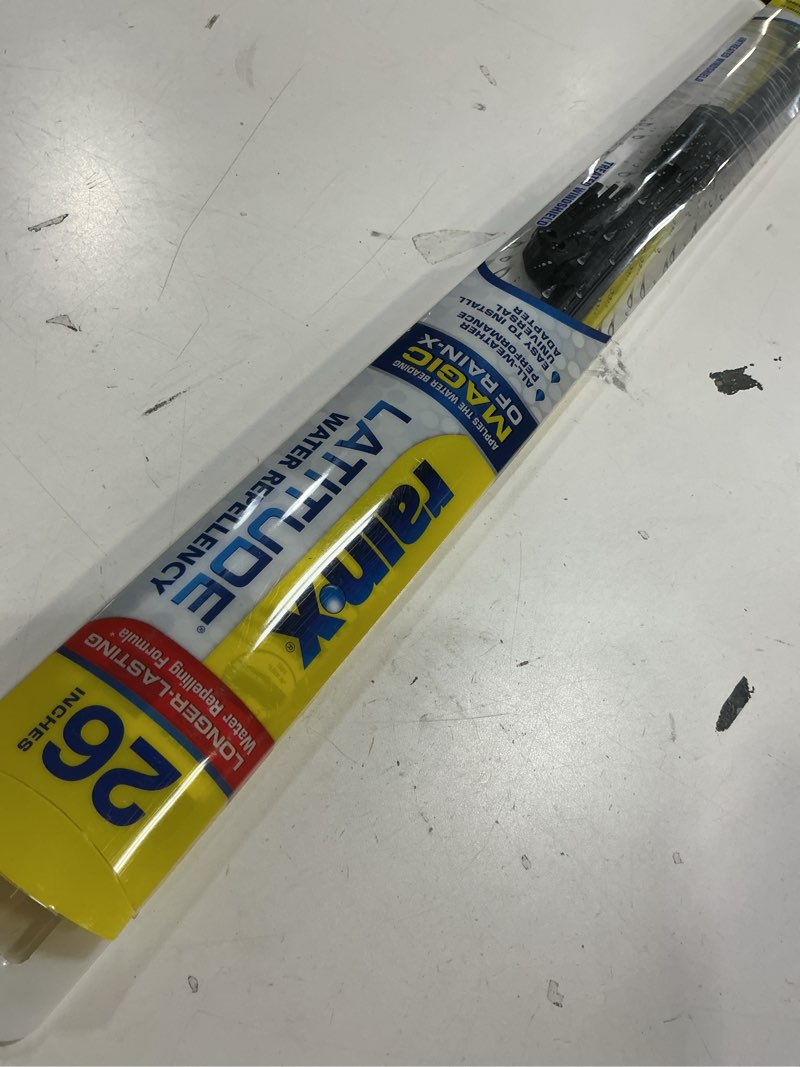 Condition photo showing As Is for Rain-X 5079281-2 Latitude 2-In-1 Wiper Blades, 26 Inch Windshield Wipers (Pack Of 1), Automotive Replacement Windshield Wiper Blades With Patented Rain-X Water Repellency Formula 26" Latitude