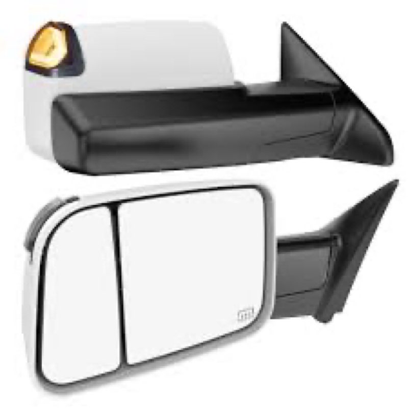 Switchback Signal Tow Mirrors Compatible with Dodge Ram 1500(2009-2018) 2500 3500(2010-2018), Power 