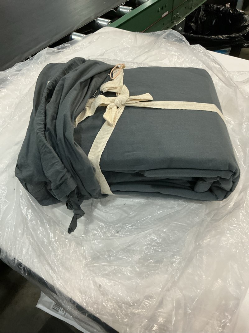 Condition photo showing Good Condition for organic brushed cotton sheet set, king, nightfall