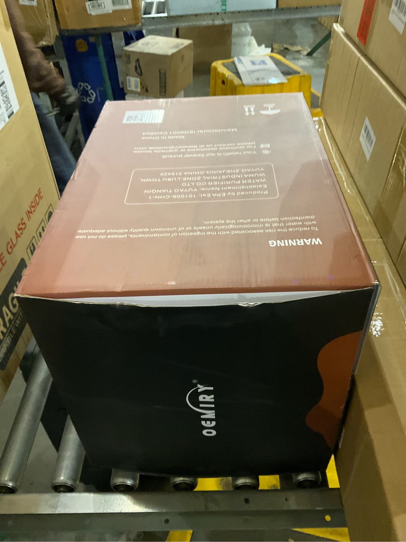 Condition photo showing As Is for Gravity Water Filter System, 3.25G Stainless Steel Countertop System Water Purifier with Stand, Reduce 99% Chlorine for Home Camping Backpacking RVing, 3 Carbon and 3 Fluoride Filters 3.25G System+3 Carbon Filters+3 Fluoride Filters+Stand