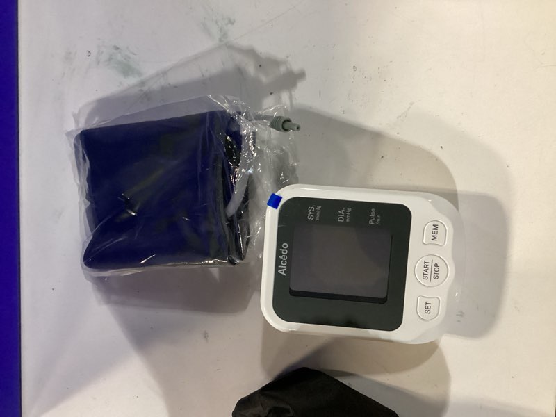 Condition photo showing Good Condition for alcedo blood pressure monitor for home use, accurate upper arm bp monitor with large cuff, alarm reminder, 2 x 120 memory, talking function grey large