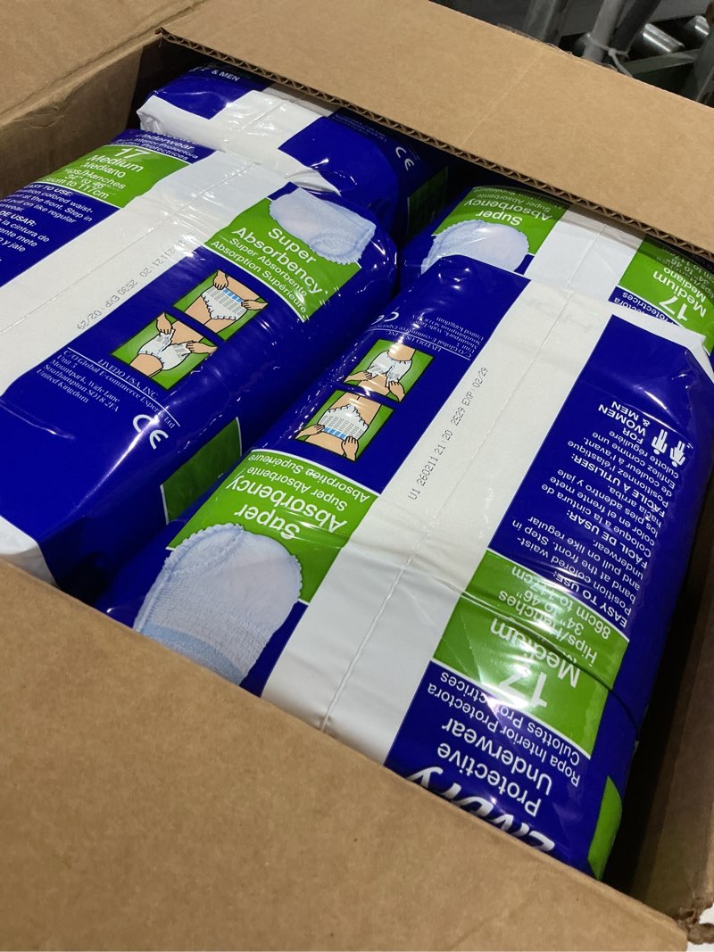 Condition photo showing Good Condition for livdry m overnight adult diapers for women and men, incontinence underwear, medium, 68-pack medium (68 count)
