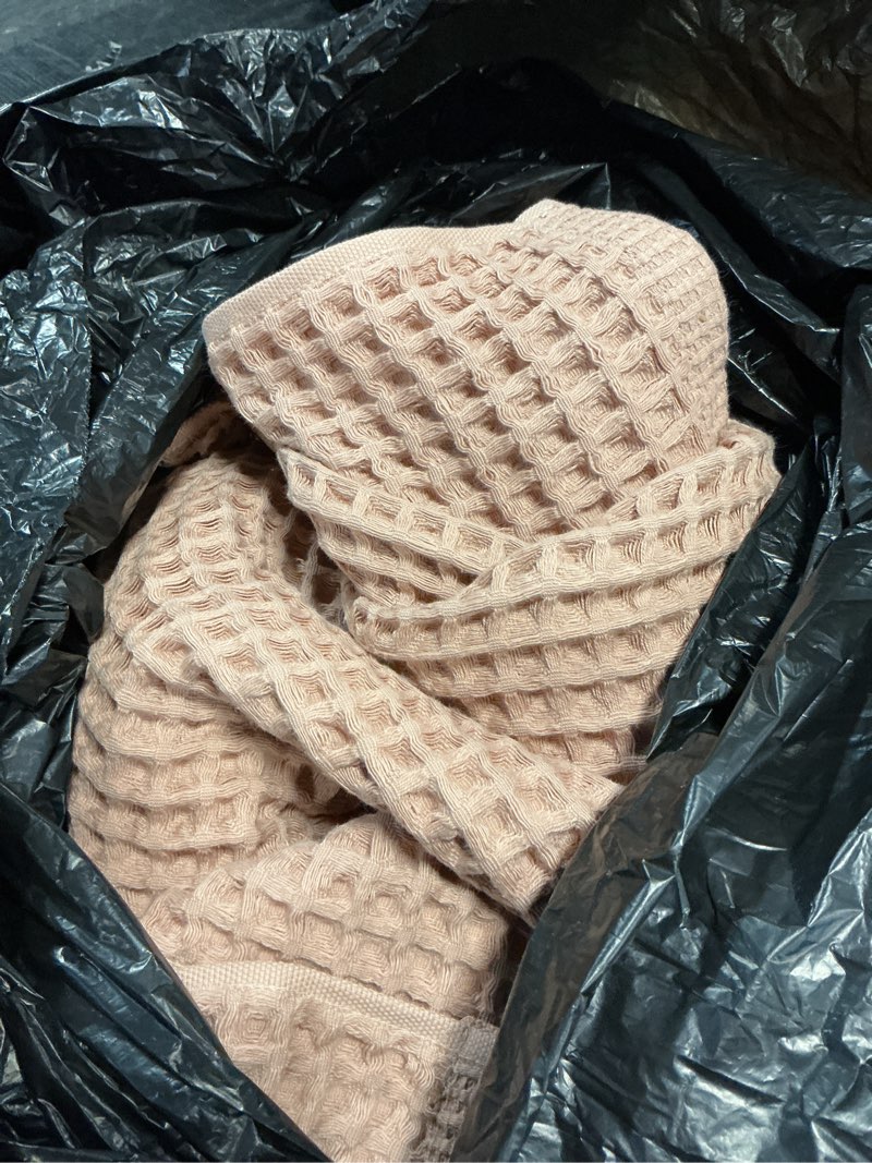 Condition photo showing As Is for waffle bath towel clay - casaluna™