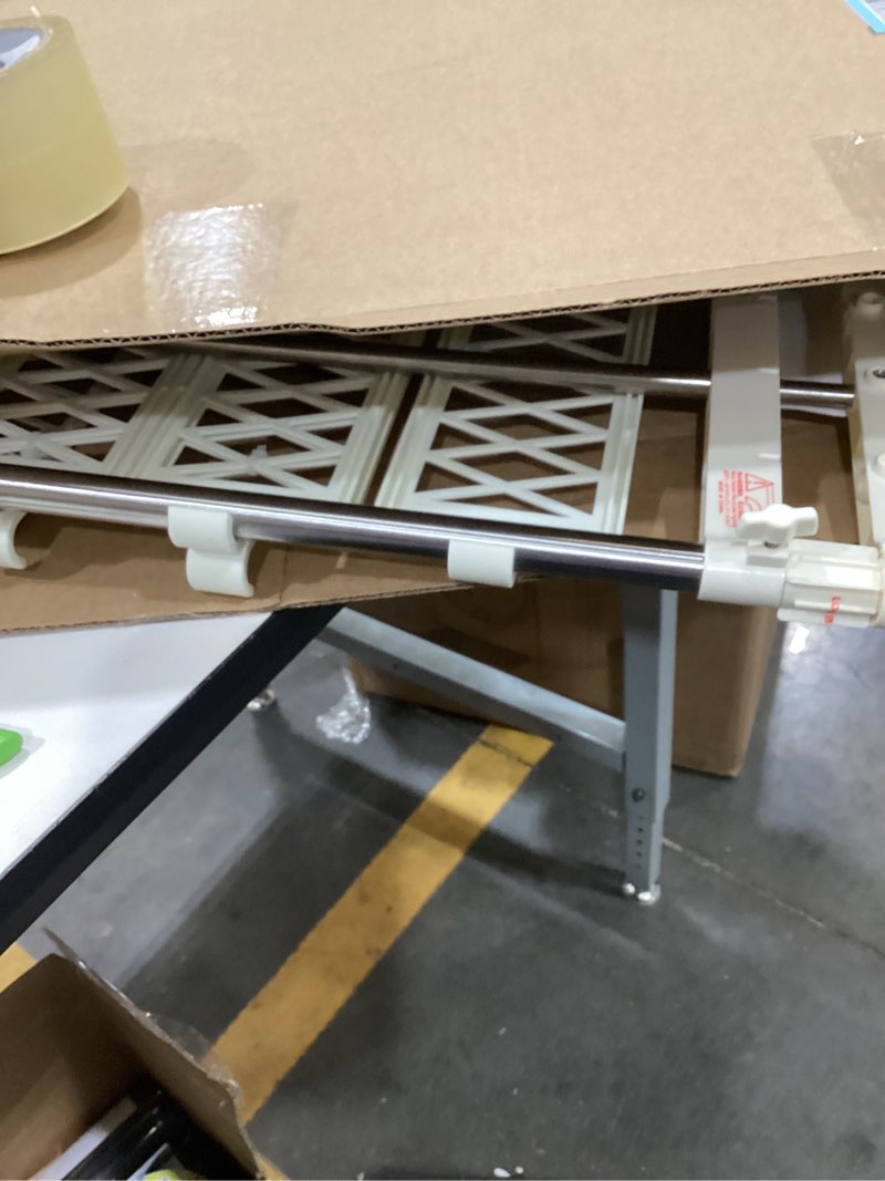 Condition photo showing As Is for Hershii Tension Shelf Expandable Closet Organizer Adjustable Rod Heavy Duty Hanging Rail Rustproof DIY Storage Rack 4-Bar Extention with Gaskets for Garage Bathroom Kitchen Bedroom Wardrobe 55-90cm/21.65-35.43inches