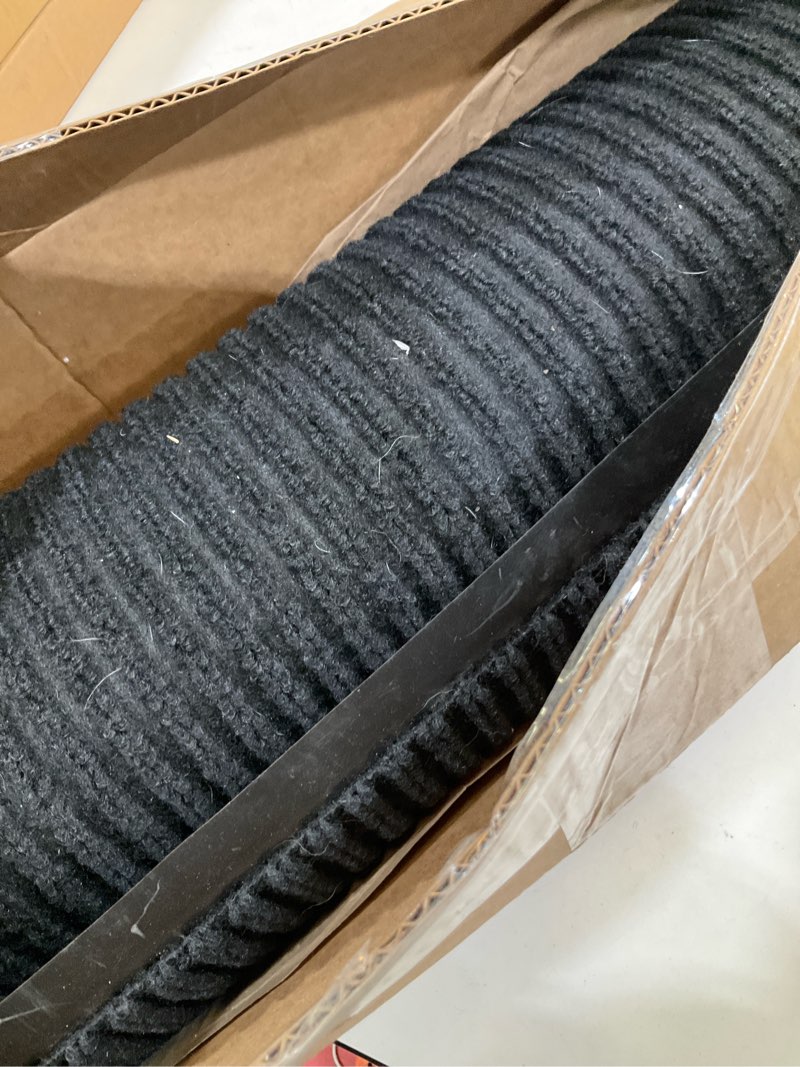 Condition photo showing Good Condition for olanly front door mat indoor outdoor entrance, waterproof heavy duty doormat, fade resistant, low profile, easy clean patio porch welcome floor mats for entry, 35x23, black 35" x 23" black