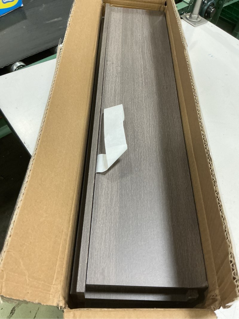 Condition photo showing Good Condition for upsimples floating shelves for wall, 23.6 inch shelves for decor storage set of 6, wall mounted wood shelf for bedroom, living room, bathroom, kitchen, long picture ledge shelves, grey grey 23.6in